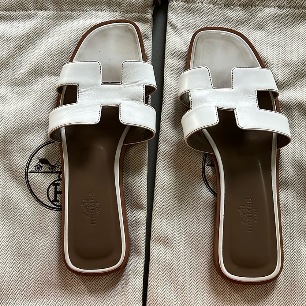 Hermes Oran Sandals 37.5